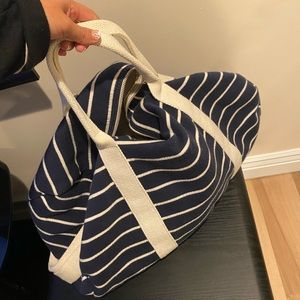 Brady Melville Navy and White Duffle Bag